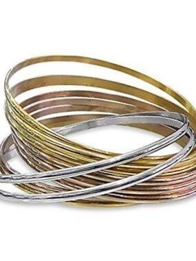Womens Surgical Stainless Steel 10 Interlocking Bracelets